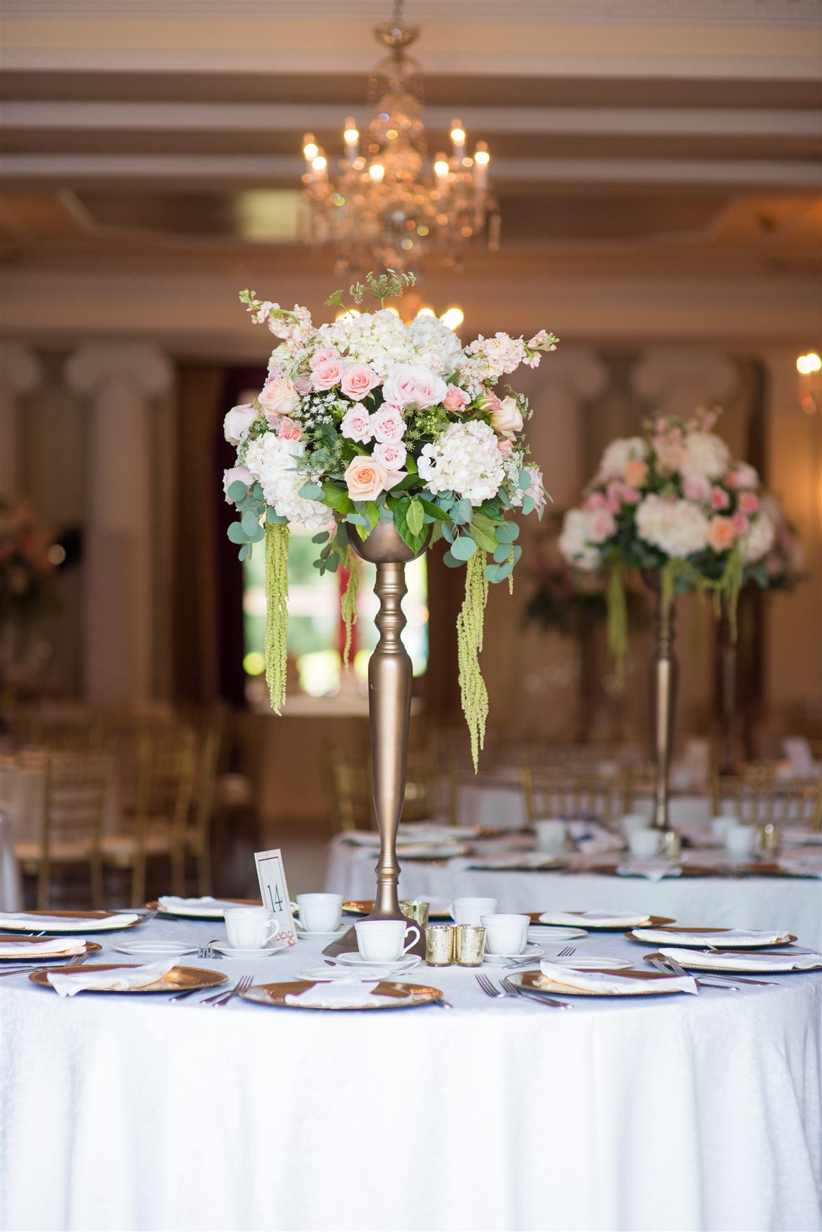 The ballroom set in gold