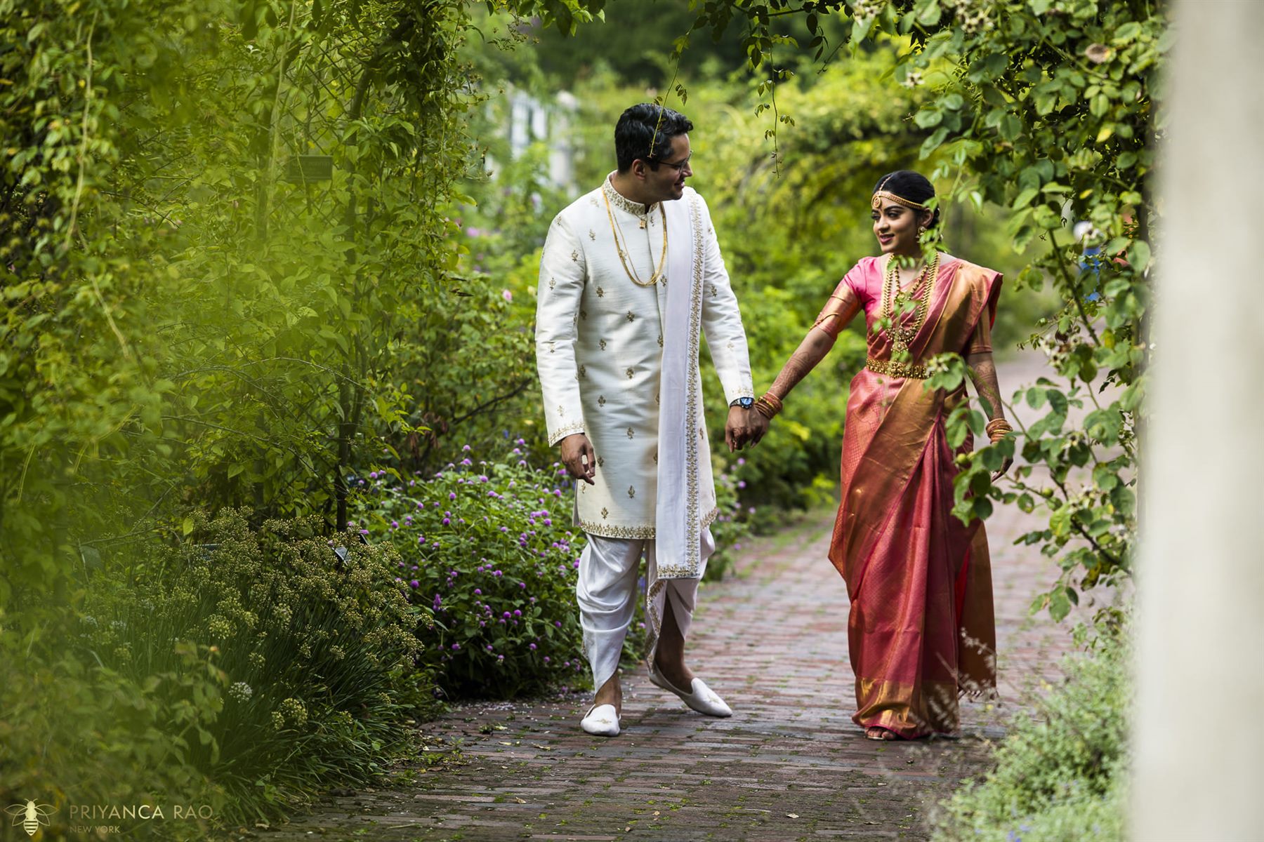 Through the garden, hand in hand