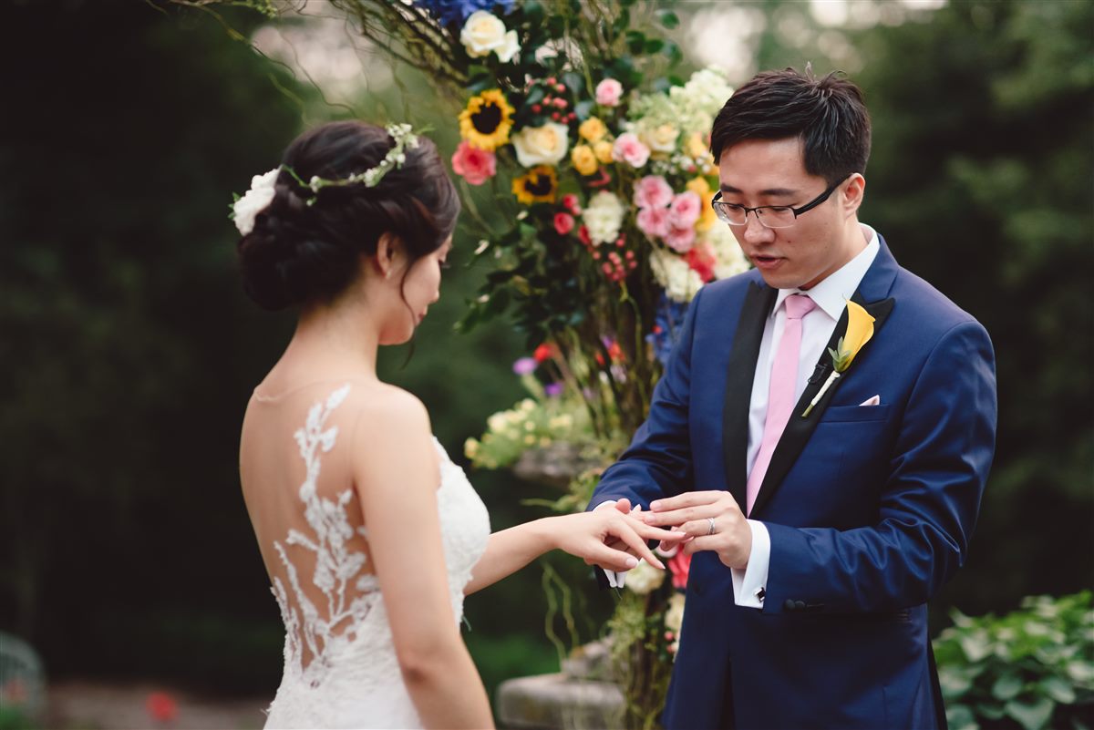 The rings, exchanged at the arch