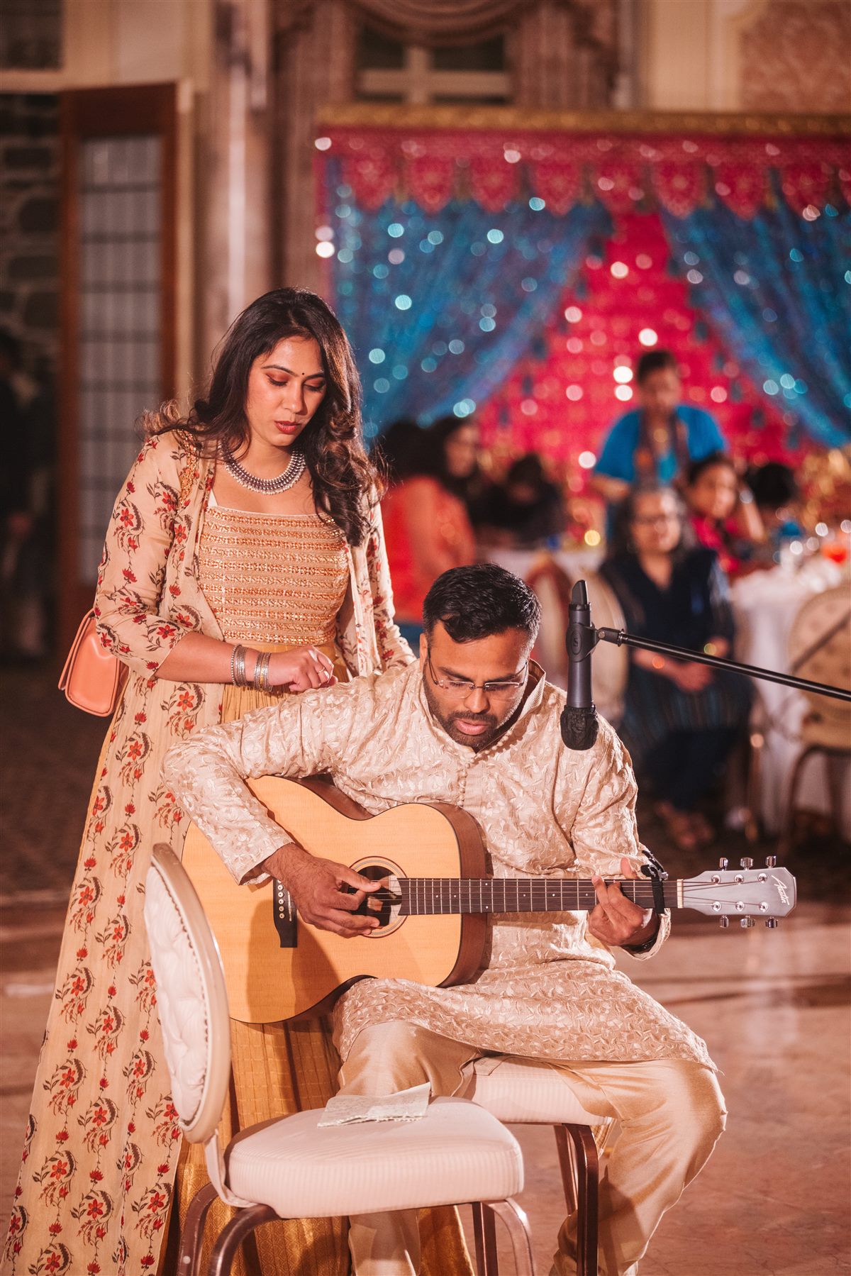 A serenade at the sangeet