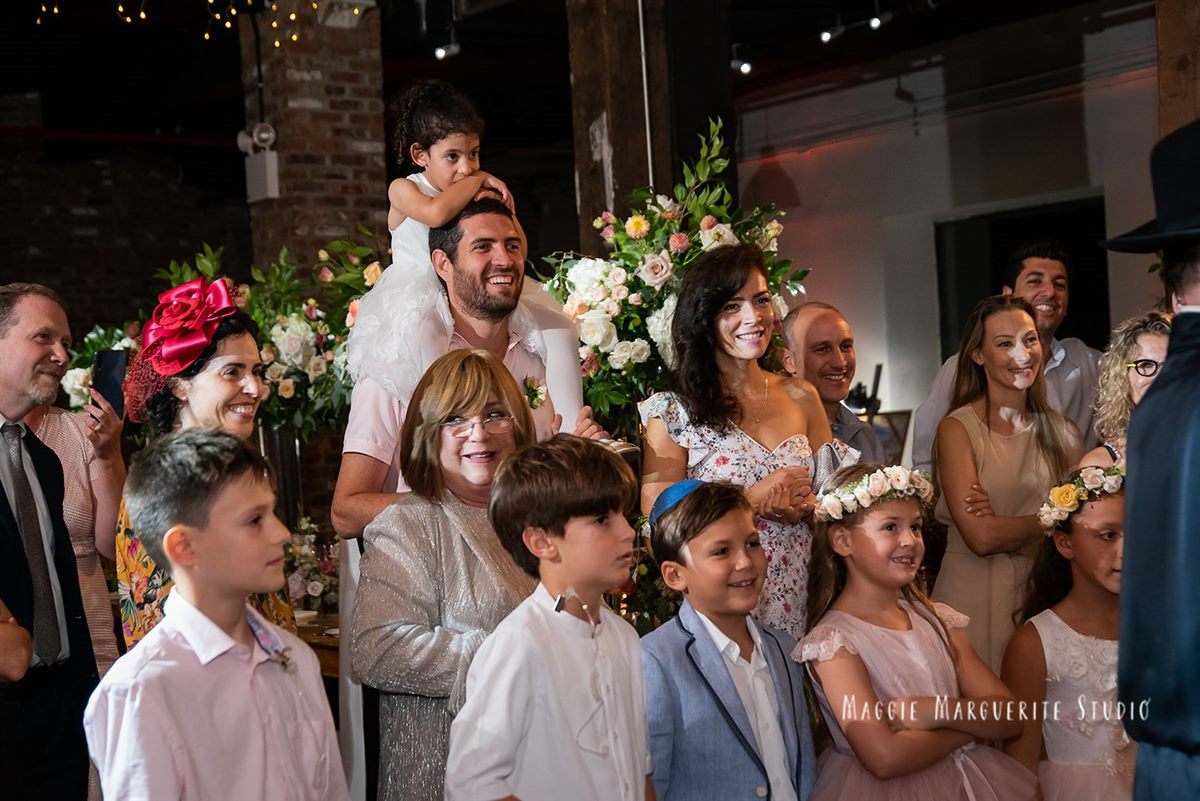 Down the aisle with flowers