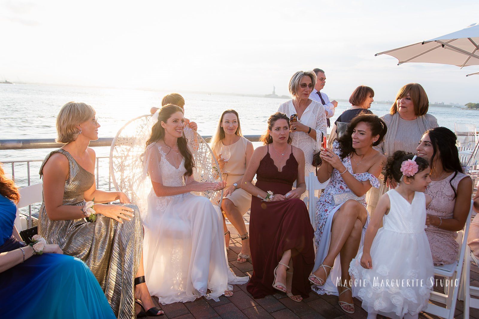 The ceremony at dusk
