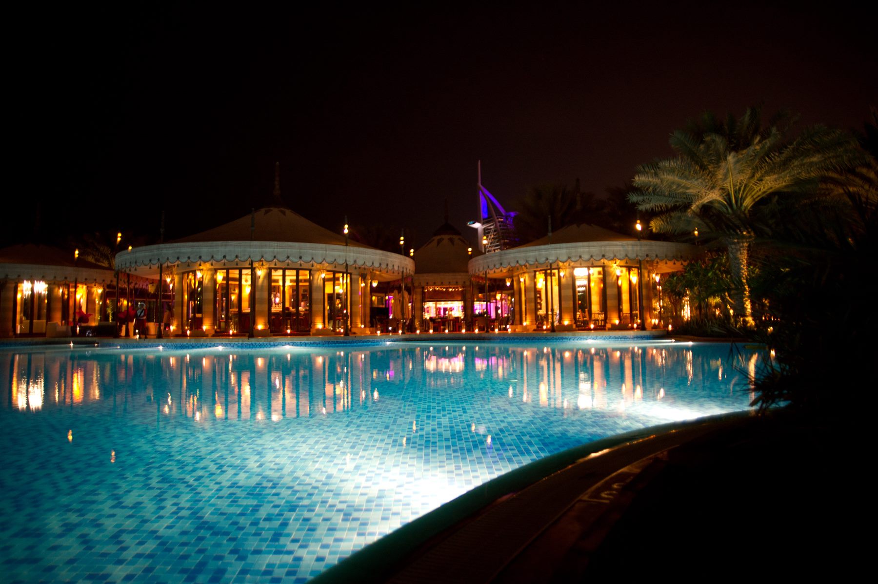 The resort at nightfall