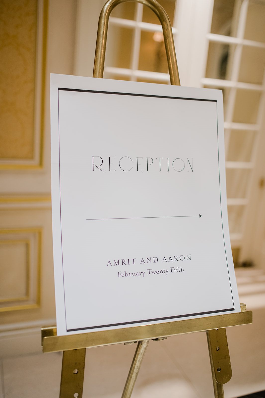 The reception, announced