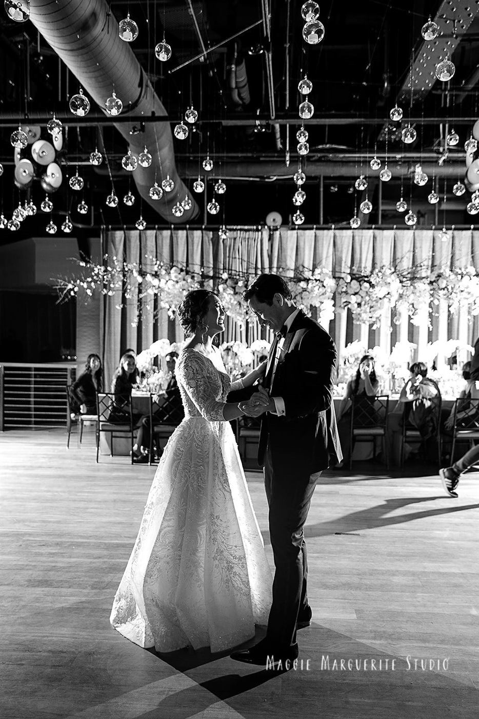 The first dance, spotlit