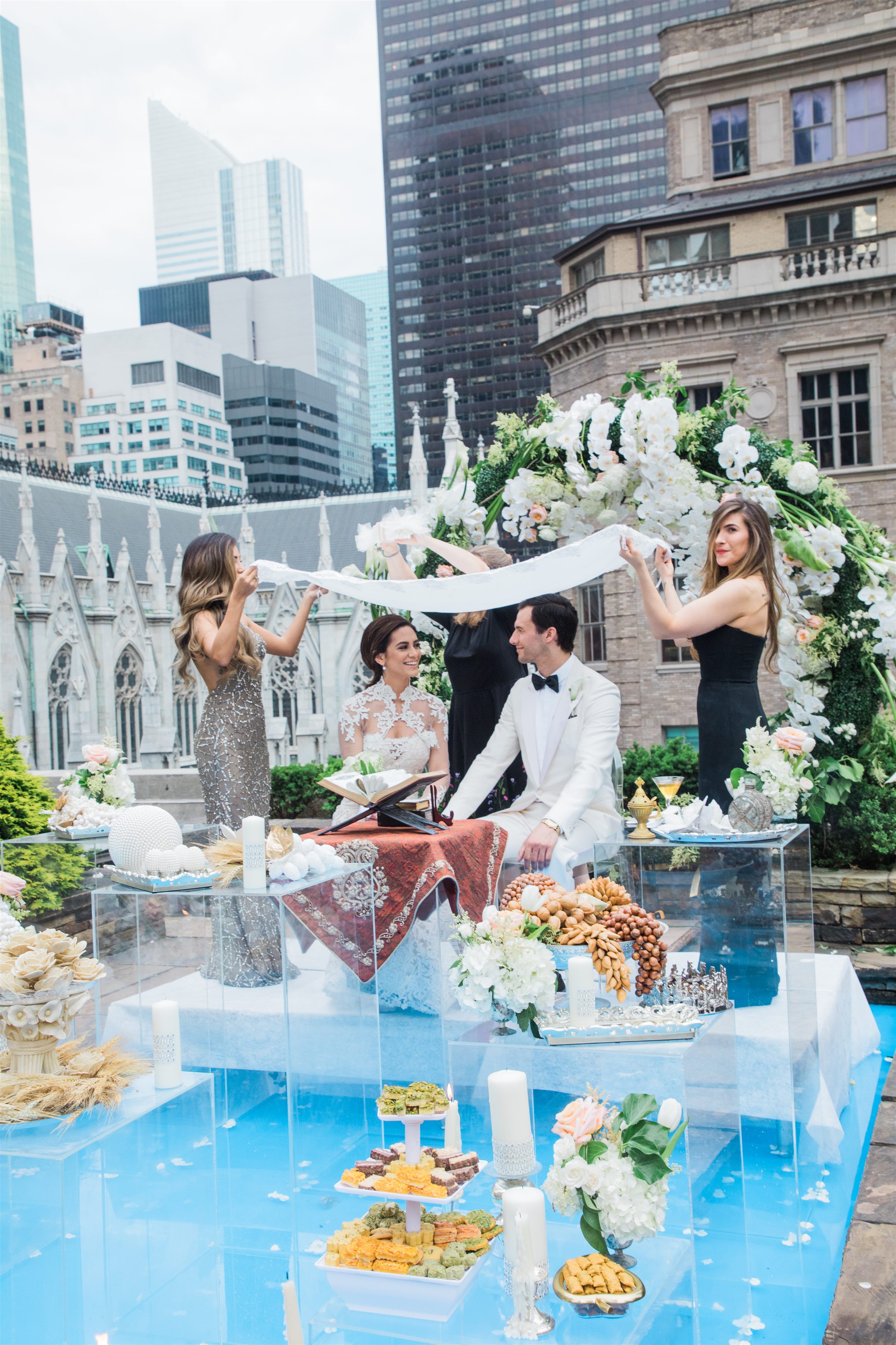 A wedding ceremony staged by Tara M. Events